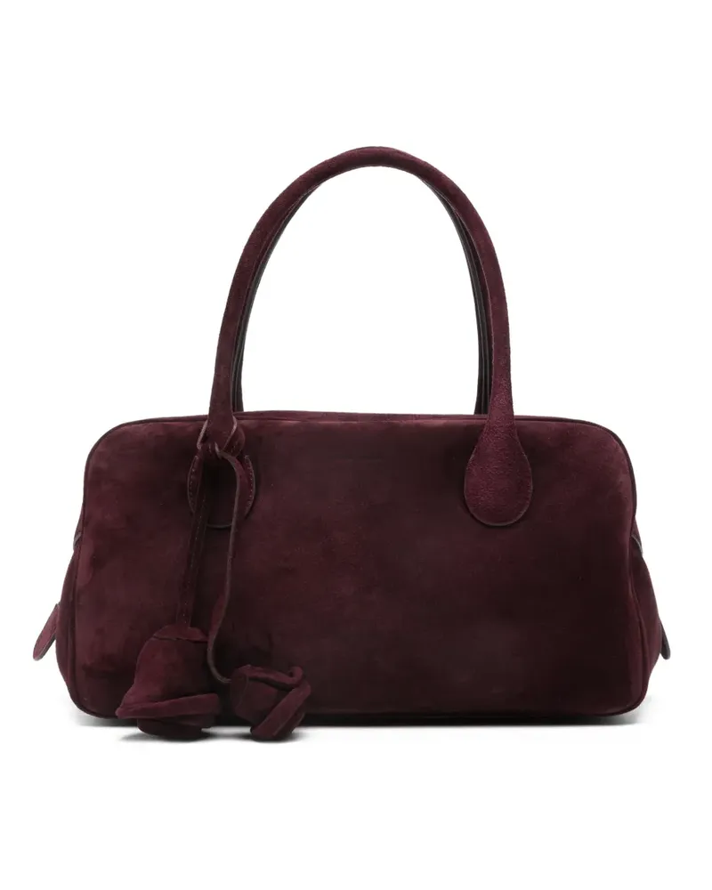 Magda Butrym Brigitte flower-charm suede tote bag - Violett Violett