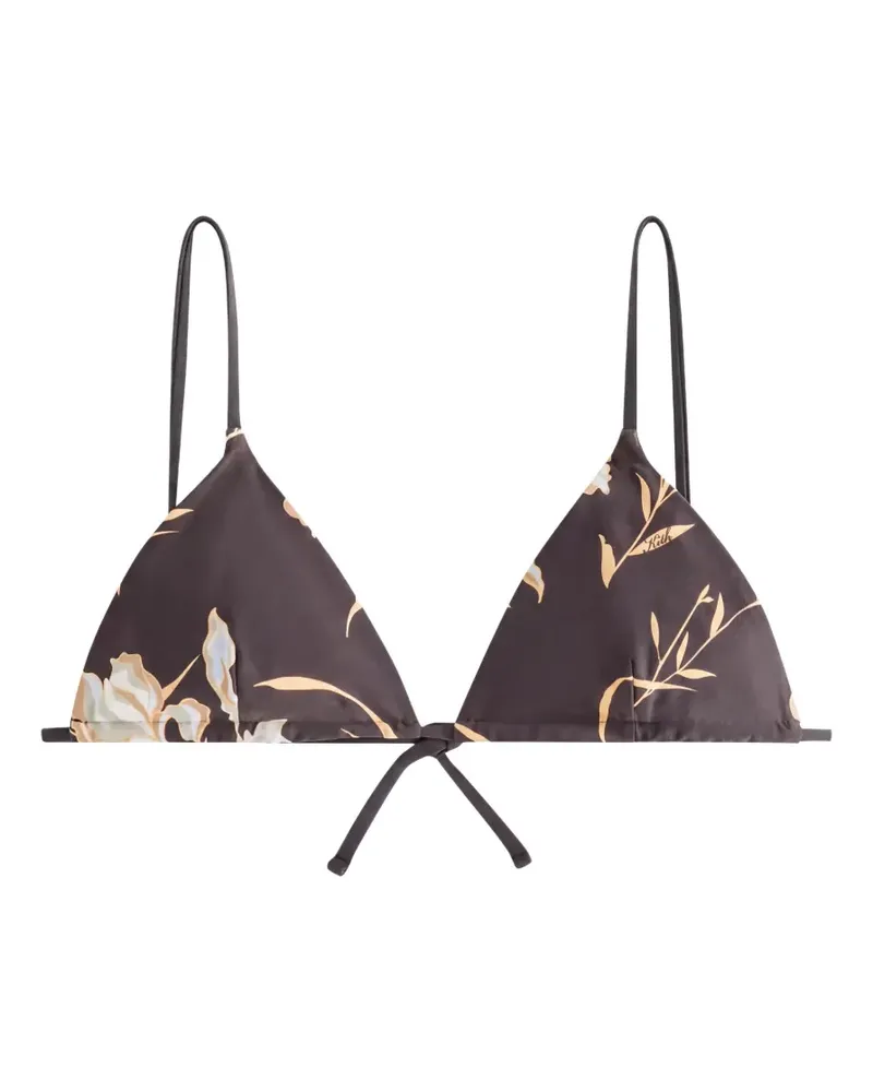 KITH Lucia II Triangel-Bikinioberteil mit Blumen - Braun Braun