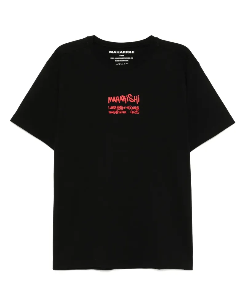 maharishi Kay One Year of the Snake T-Shirt - Schwarz Schwarz