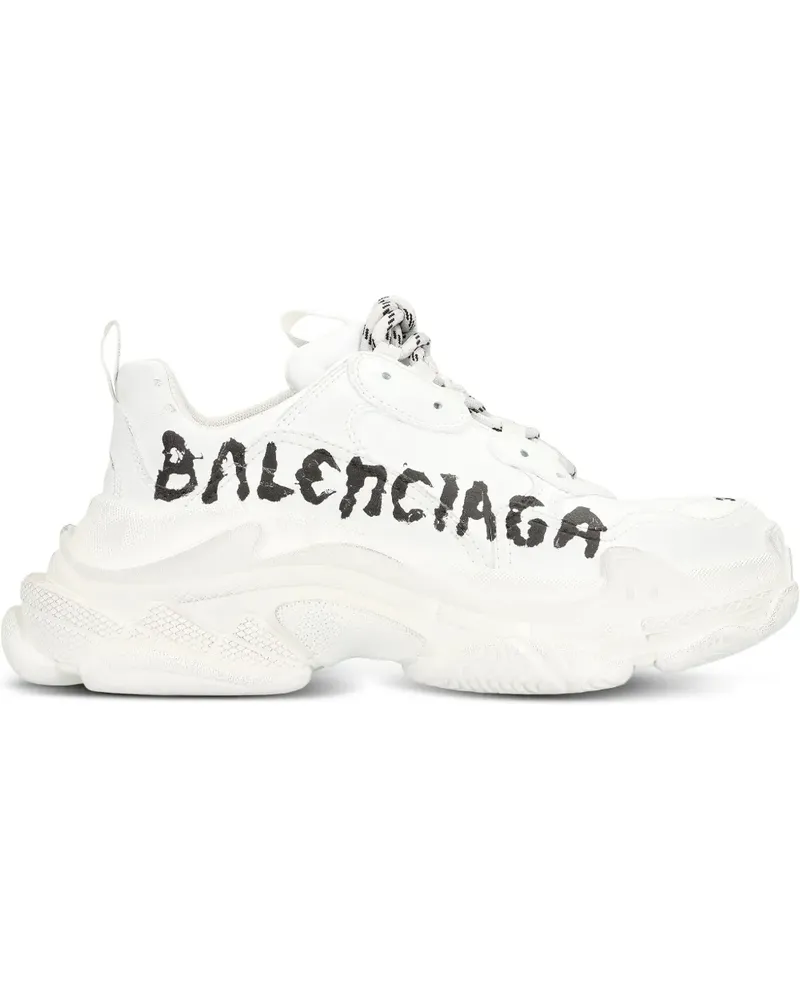 Balenciaga Triple S Sneakers mit Graffiti-Print - Weiß Weiß