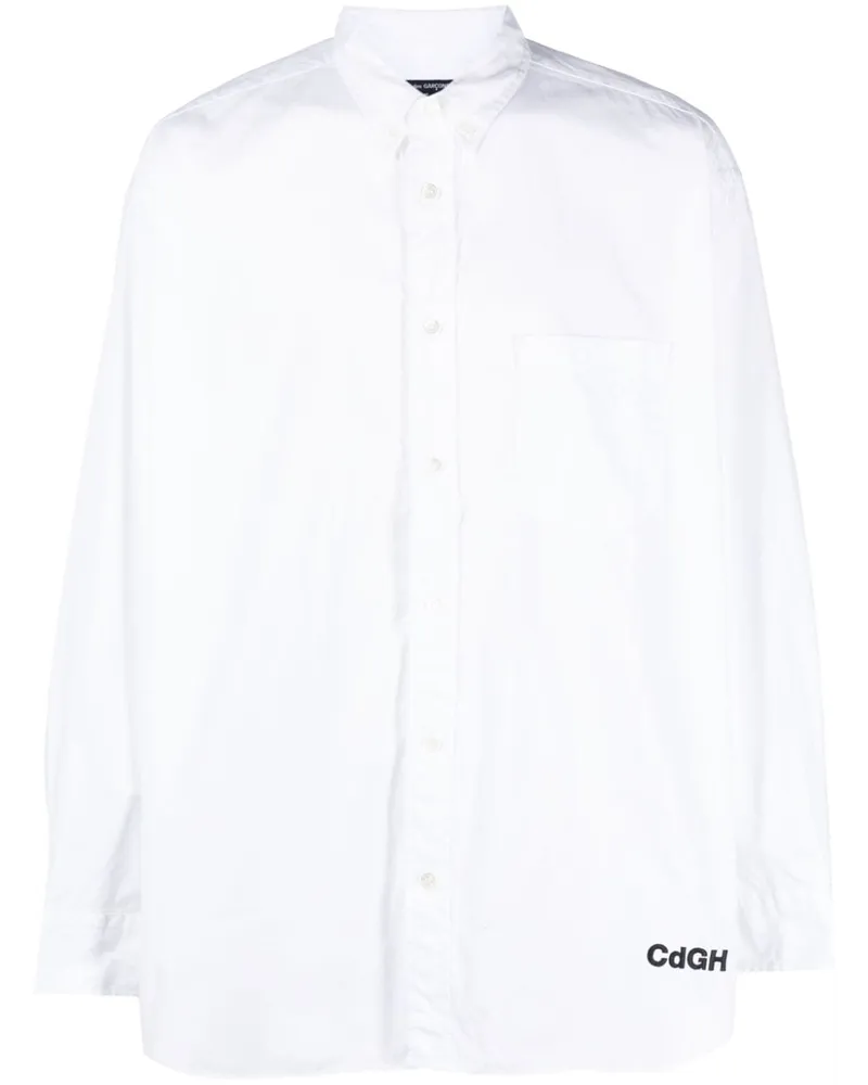 Comme des Garçons Hemd mit Logo-Patch - Weiß Weiß