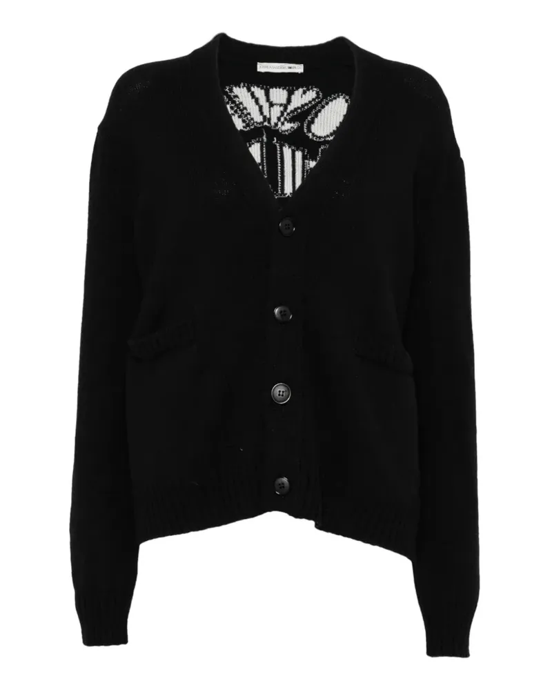 Joshua Sanders Cardigan mit doppeltem Lächeln - Schwarz Schwarz