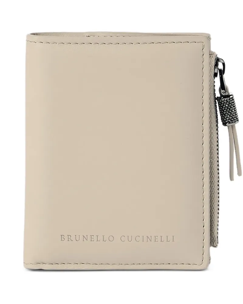 Brunello Cucinelli Portemonnaie mit Logo-Stempel - Nude Nude