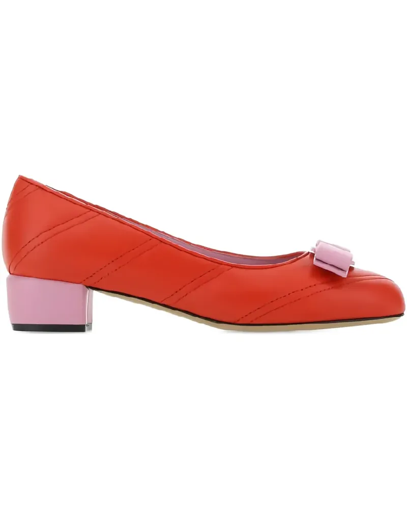 Ferragamo Pumps mit Vara-Schleife - Rot Rot