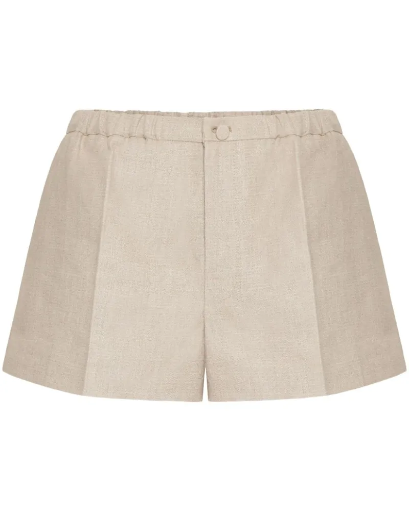 Valentino Garavani Bermudas aus Leinen-Canvas - Nude Nude