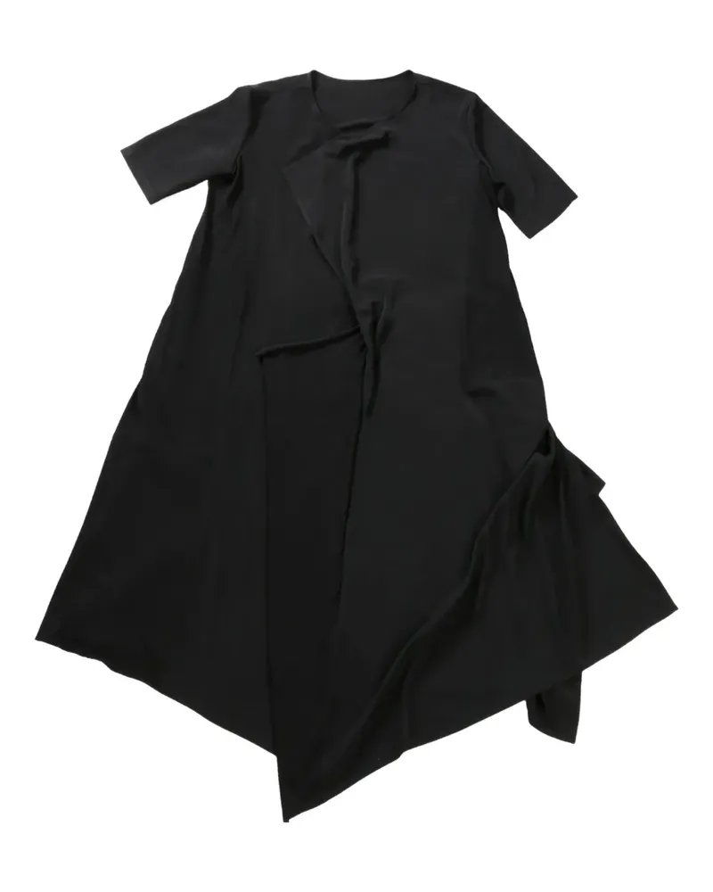 Yohji Yamamoto asymmetric midi dress - Schwarz Schwarz