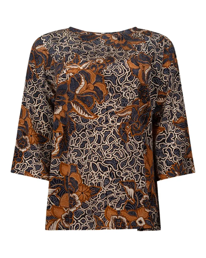 Max Mara Hemd mit Blumenprint - Nude Nude