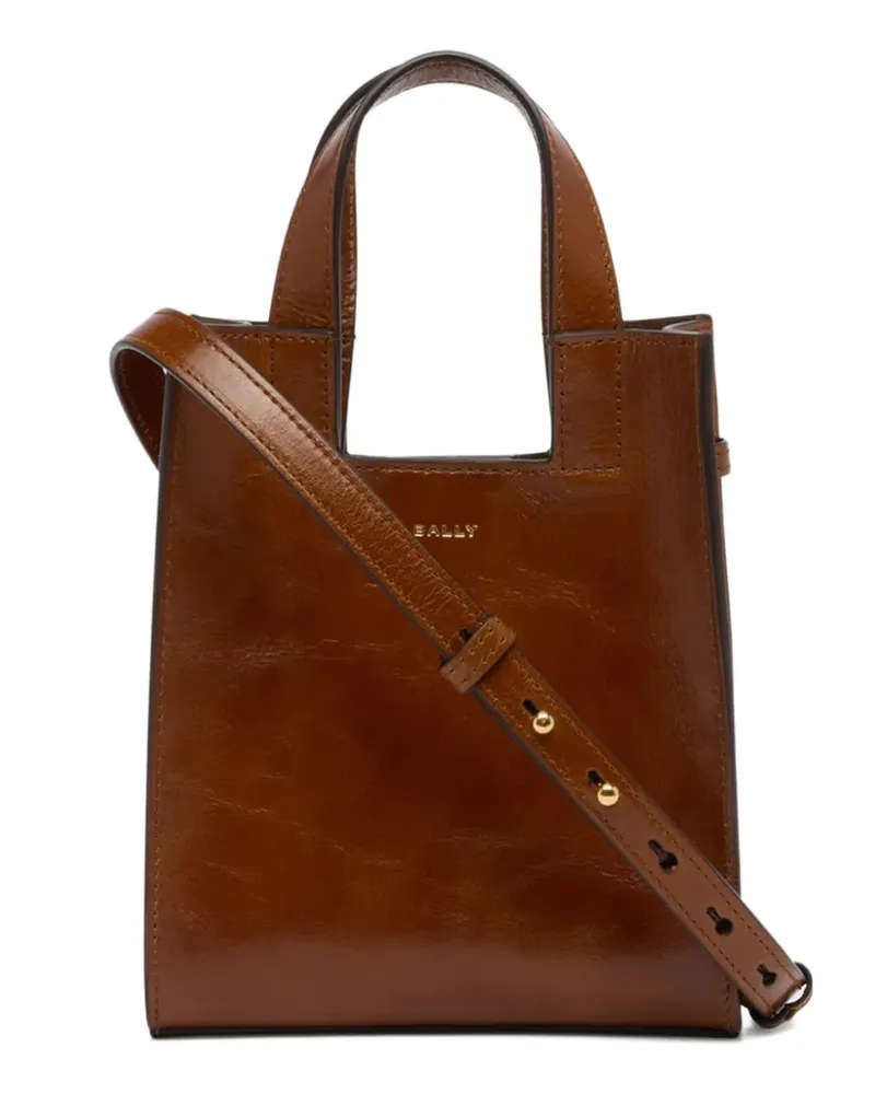 Bally Mini Easy Tote Bag aus Leder - Braun Braun
