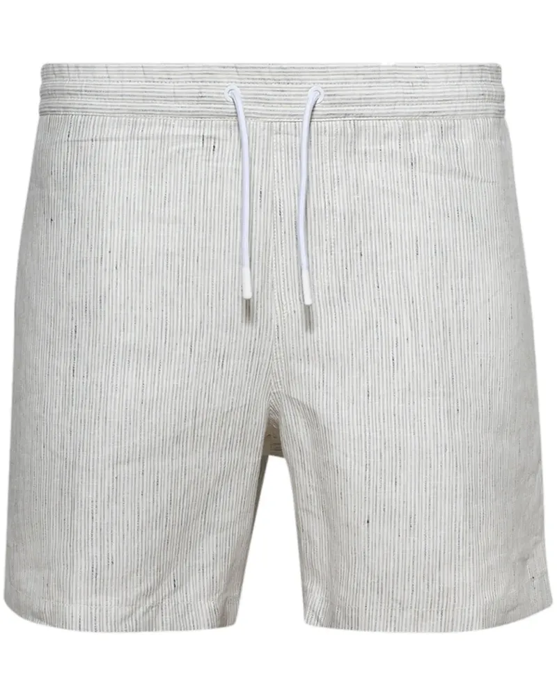 Loro Piana Gestreifte Shorts - Weiß Weiß