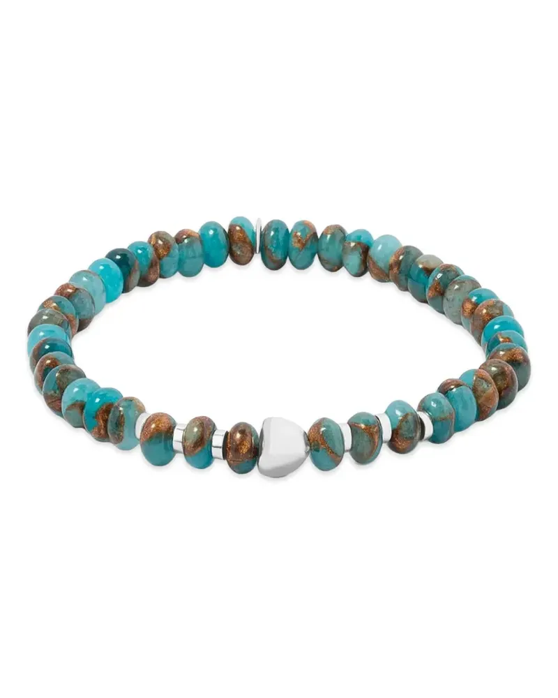 Tateossian Nepal Nugget Armband mit Logo-Anhänger - Blau Blau