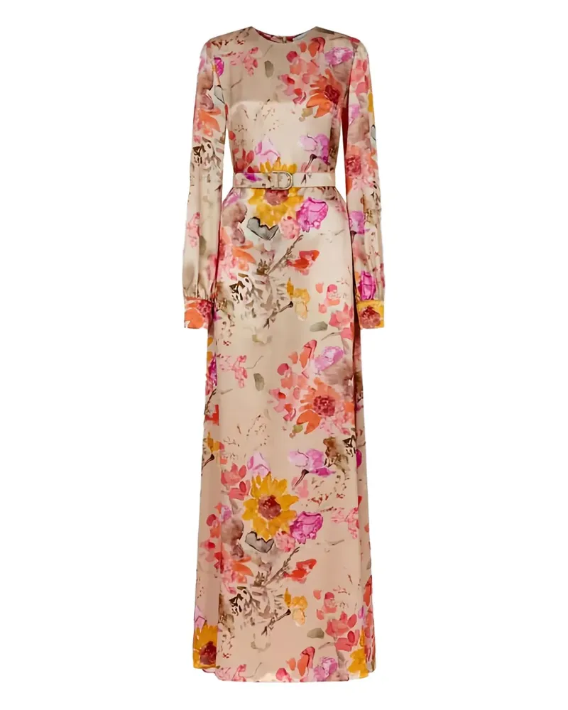 Raquel Diniz Fiona Minikleid mit Blumen-Print - Nude Nude