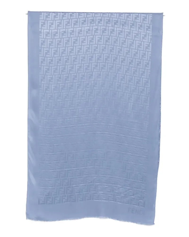 Fendi FF-motif scarf - Blau Blau