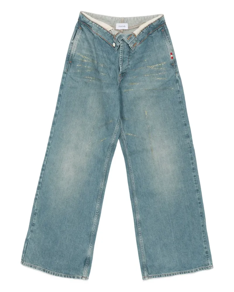 Amish Embellished Denim Jeans - Blau Blau