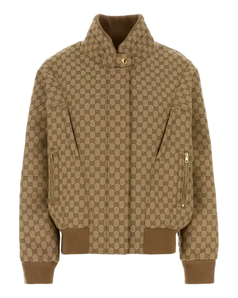 Gucci Bestickte Bomberjacke - Nude Nude