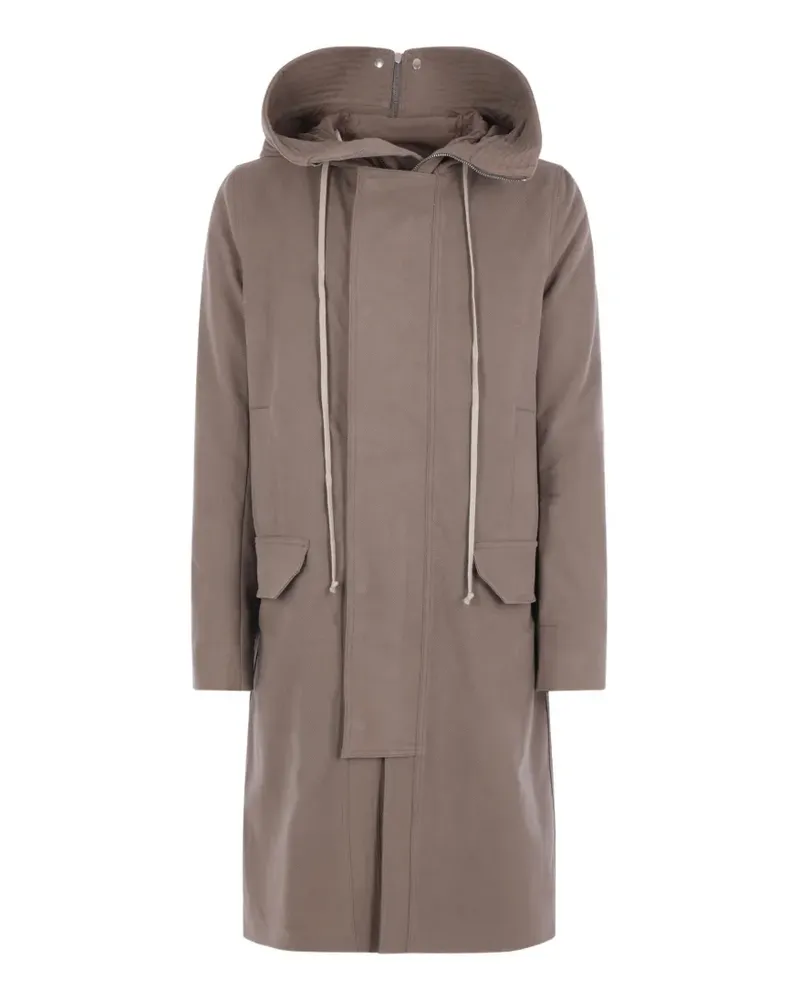 Rick Owens Twill parka coat - Braun Braun