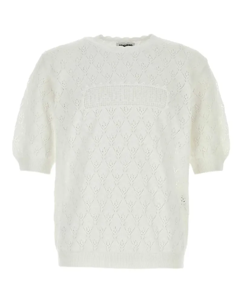 Magliano round-neck crochet-knitted top - Weiß Weiß
