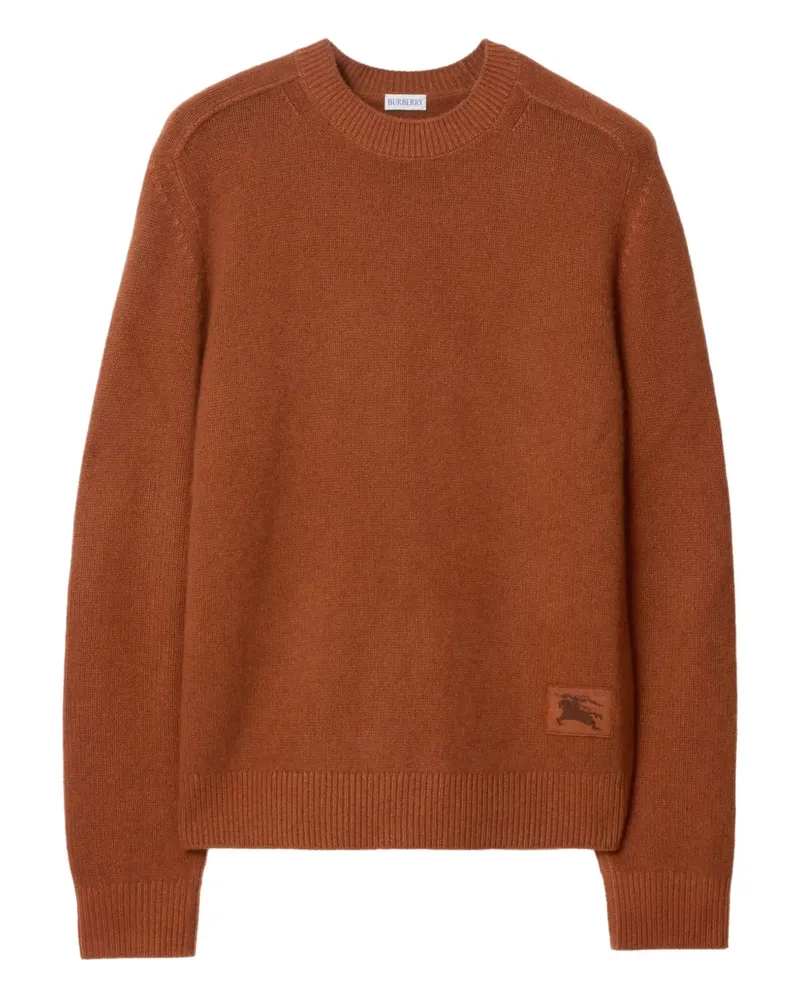 Burberry Kaschmirpullover mit Ellenbogen-Patch - Braun Braun
