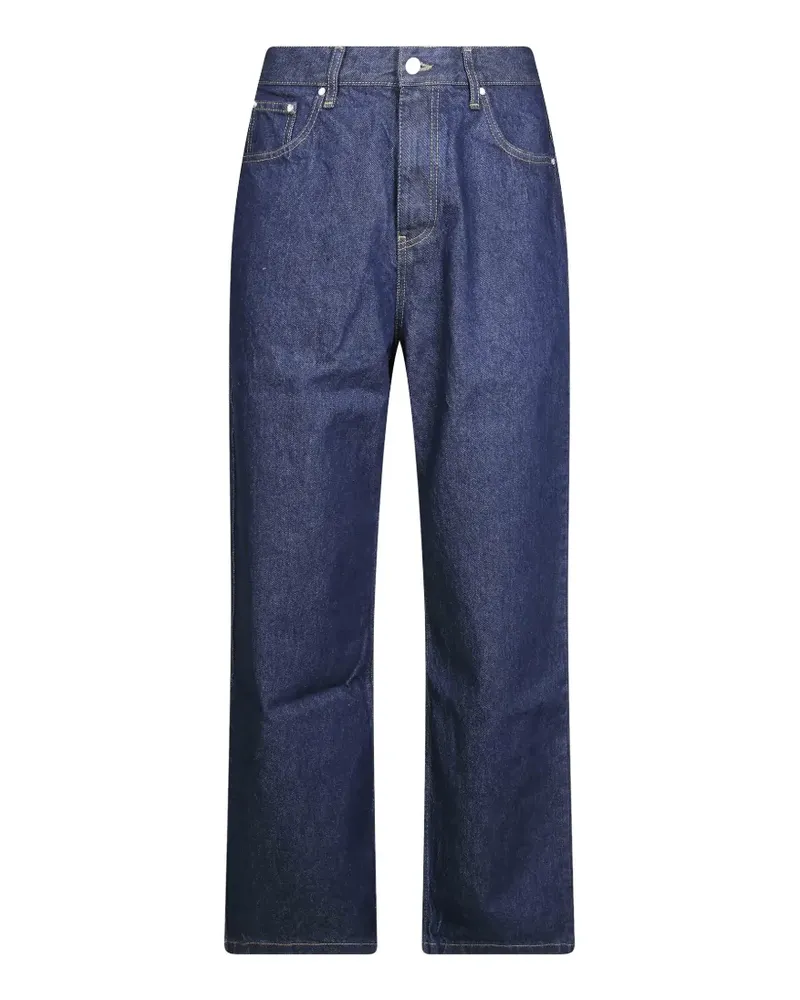 Arte Antwerp Big A Straight-Leg-Jeans mit Logo-Patch - Blau Blau