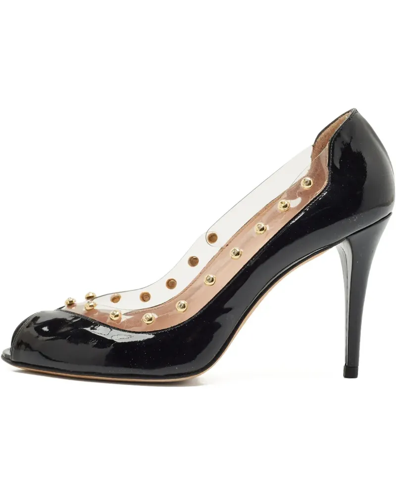 Stuart Weitzman Pumps aus Lackleder mit Nieten - Schwarz Schwarz