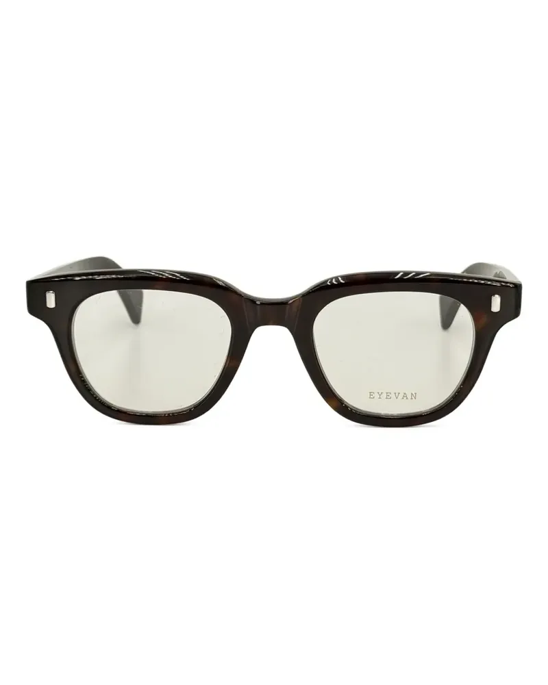 EYEVAN 7285 Brille mit geometrischem Gestell - Braun Braun
