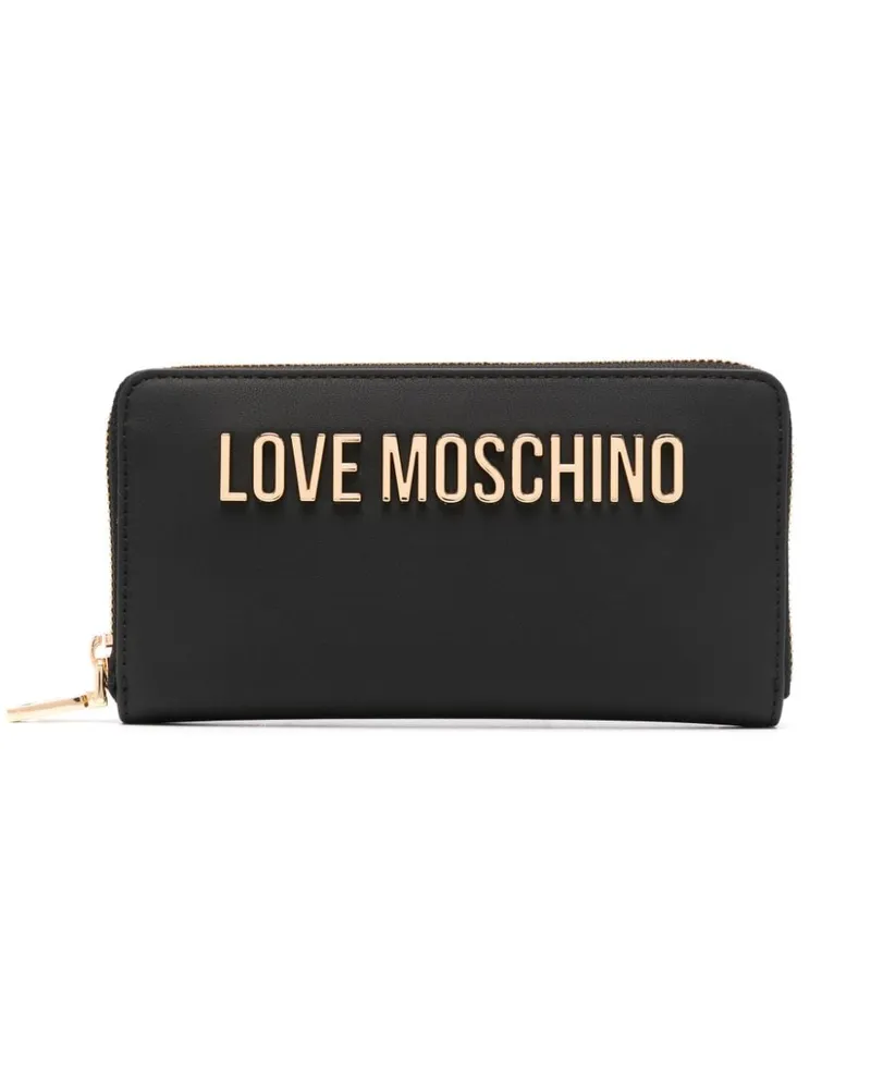 Moschino Portemonnaie mit Logo - Schwarz Schwarz