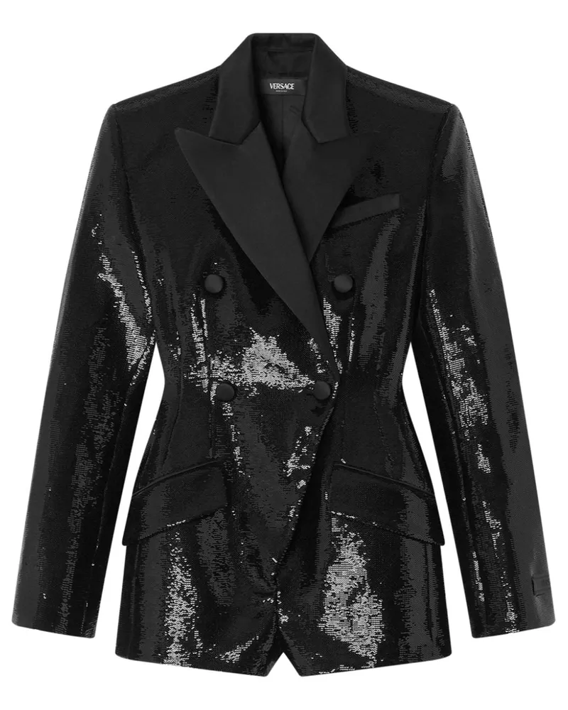 Versace Verzierter Hourglass Playsuit - Schwarz Schwarz