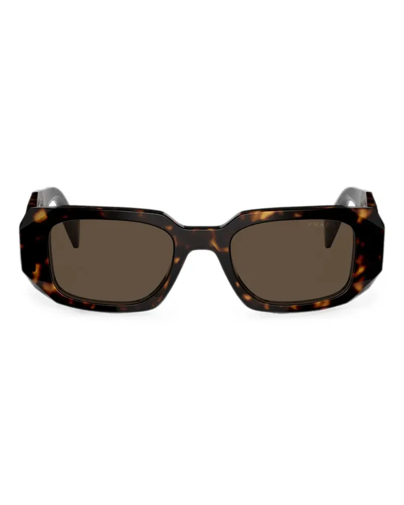 Prada Symbole Sonnenbrille mit geometrischem Gestell - Braun Braun