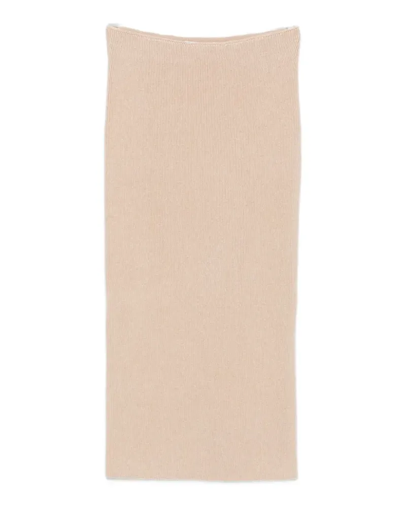 Malo Bleistiftrock aus geripptem Strick - Nude Nude