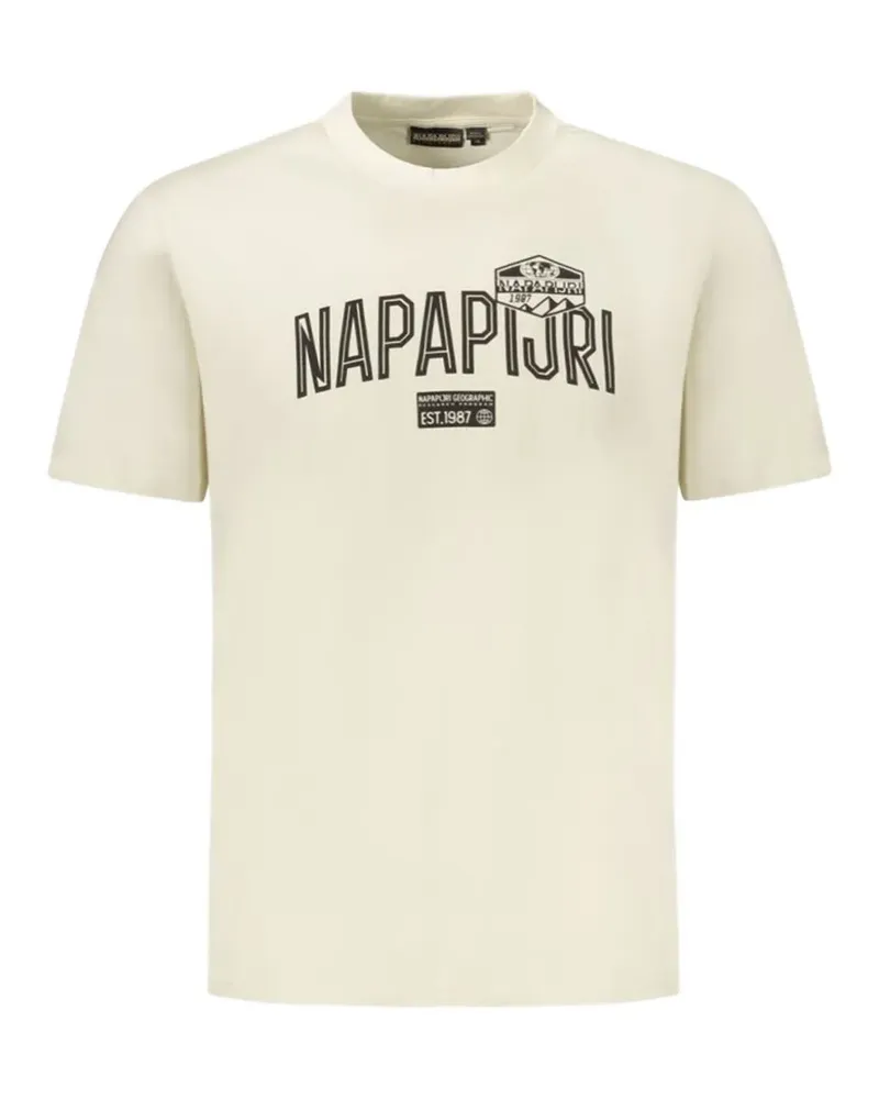 Napapijri logo-print short-sleeve T-shirt - Nude Nude