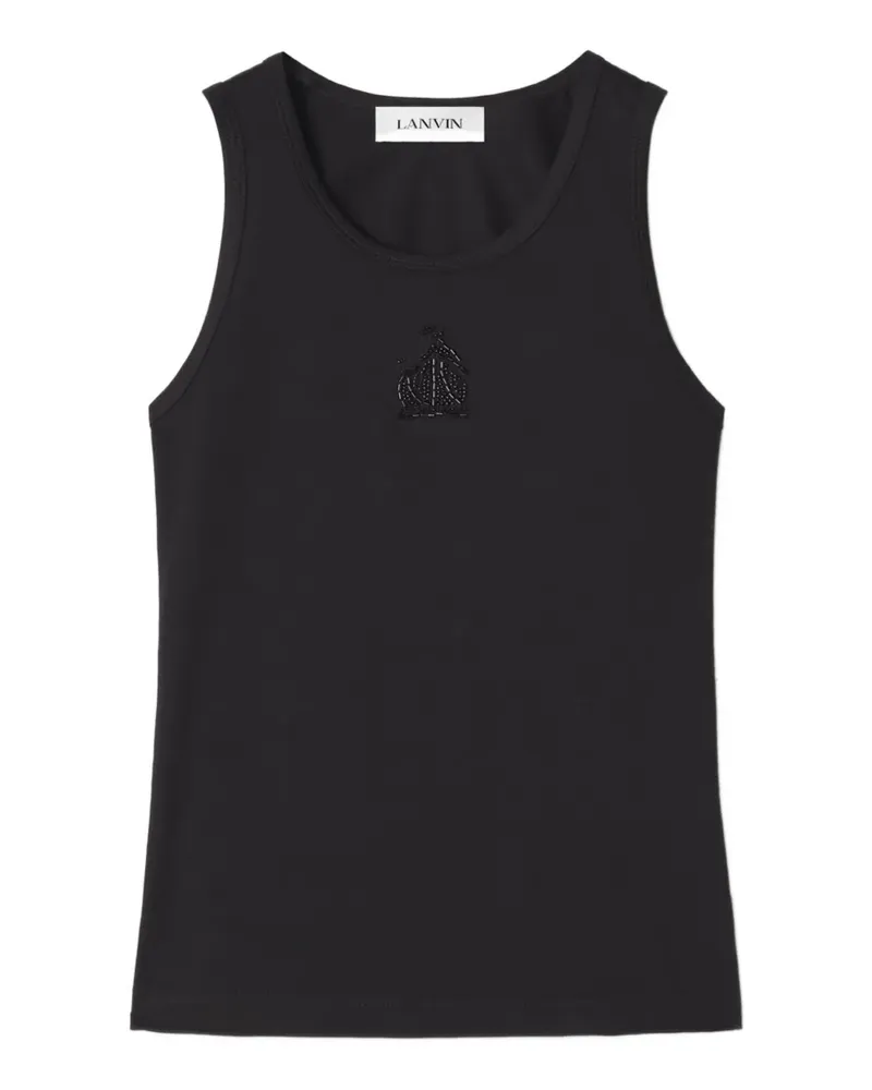 Lanvin Mother and Daughter Tanktop mit Perlen - Schwarz Schwarz