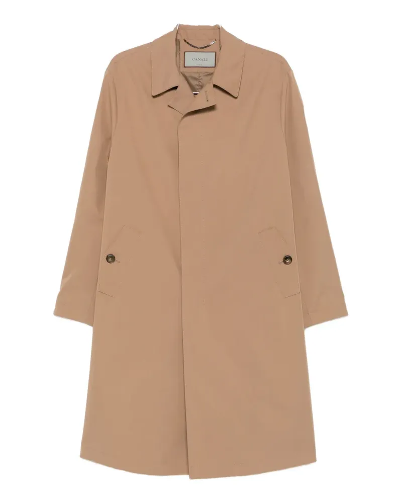 Canali button-fastening storm-flap jacket - Nude Nude