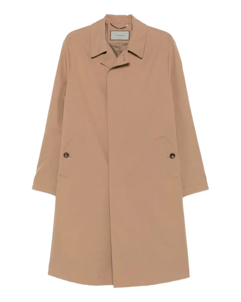 Canali Geknöpfte Jacke mit Sturmklappe - Nude Nude