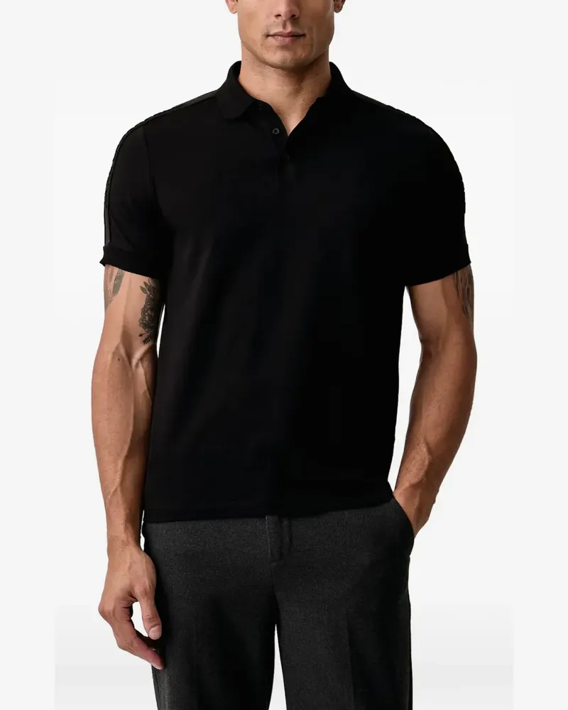 Karl Lagerfeld Poloshirt mit Logo-Streifen - Schwarz Schwarz
