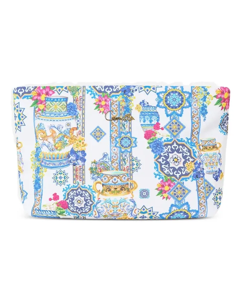 Camilla floral-print makeup bag - Weiß Weiß