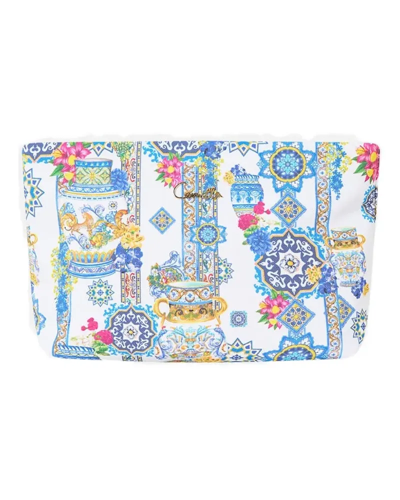 Camilla floral-print makeup bag - Weiß Weiß