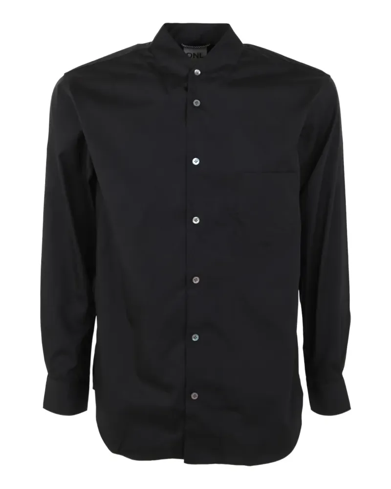 DNL long-sleeve button shirt - Schwarz Schwarz