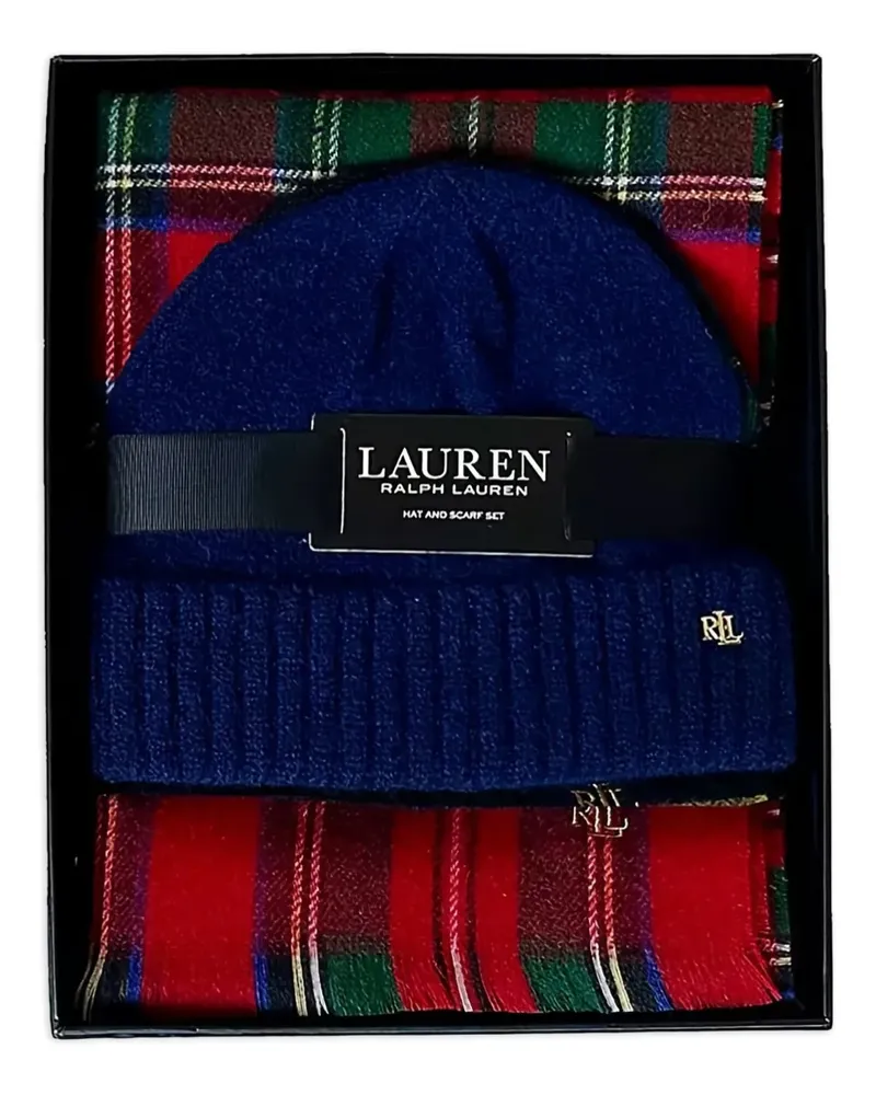Ralph Lauren tartan-pattern fringed scarf (set of two) - Rot Rot