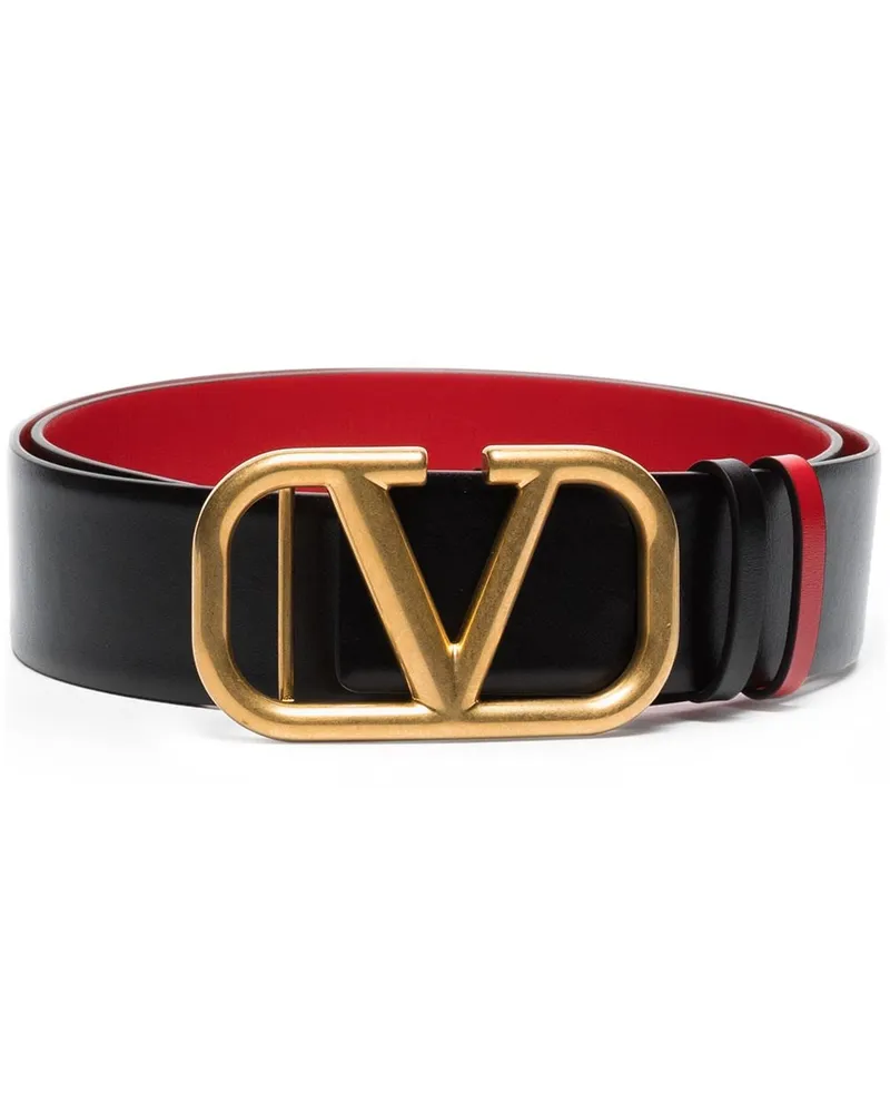Valentino Garavani Wendbarer VLogo Signature Gürtel 40mm - Schwarz Schwarz