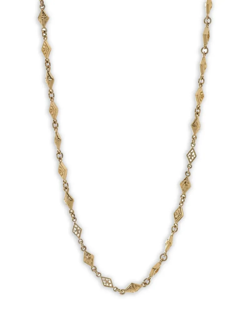 Loree Rodkin 14kt Cross Link Gelbgoldhalskette mit Diamanten Gold