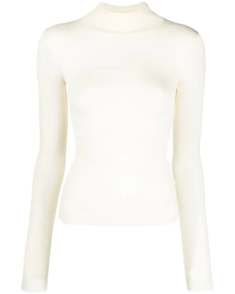 Nanushka Fein gestrickter Pullover mit Stehkragen - Nude Nude