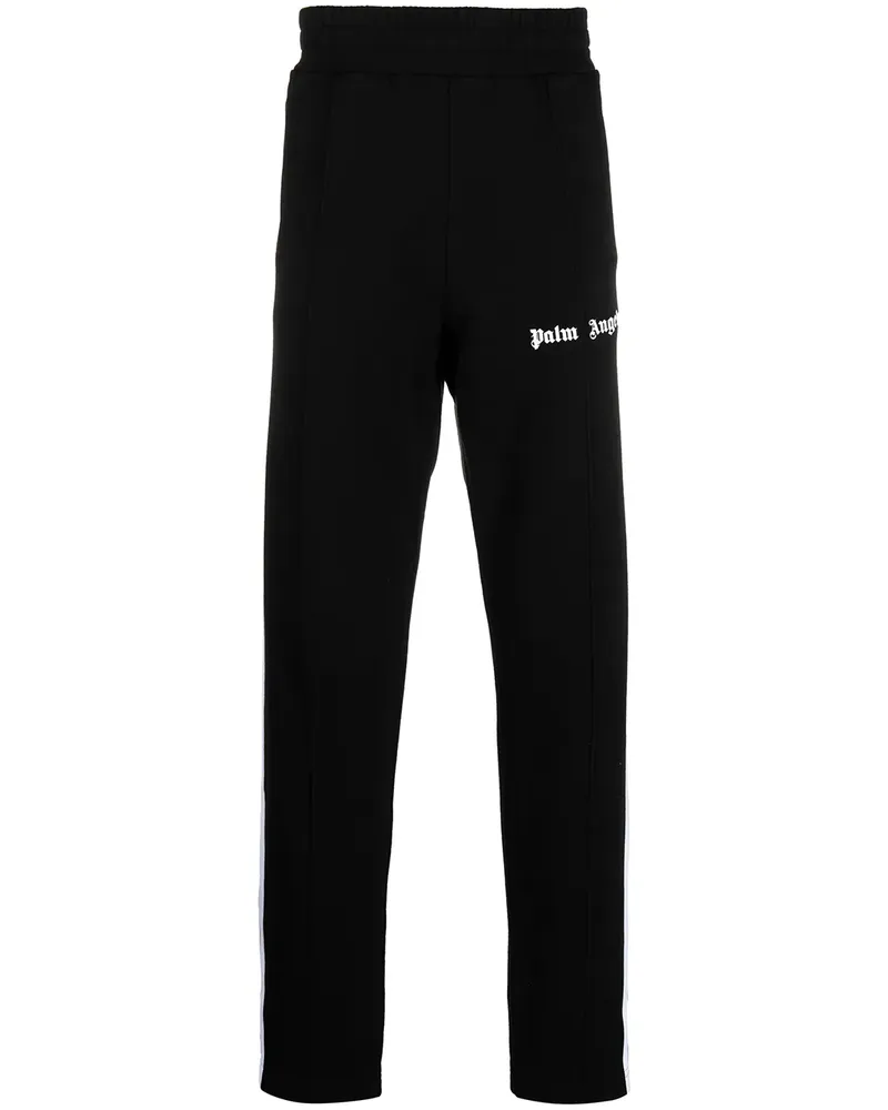 Palm Angels Fleece-Jogginghose mit Logo - Schwarz Schwarz