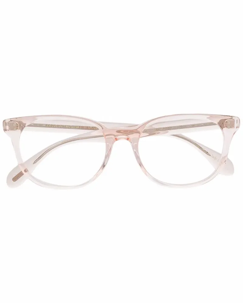 Oliver Peoples Eckige Brille mit Logo - Rosa Rosa