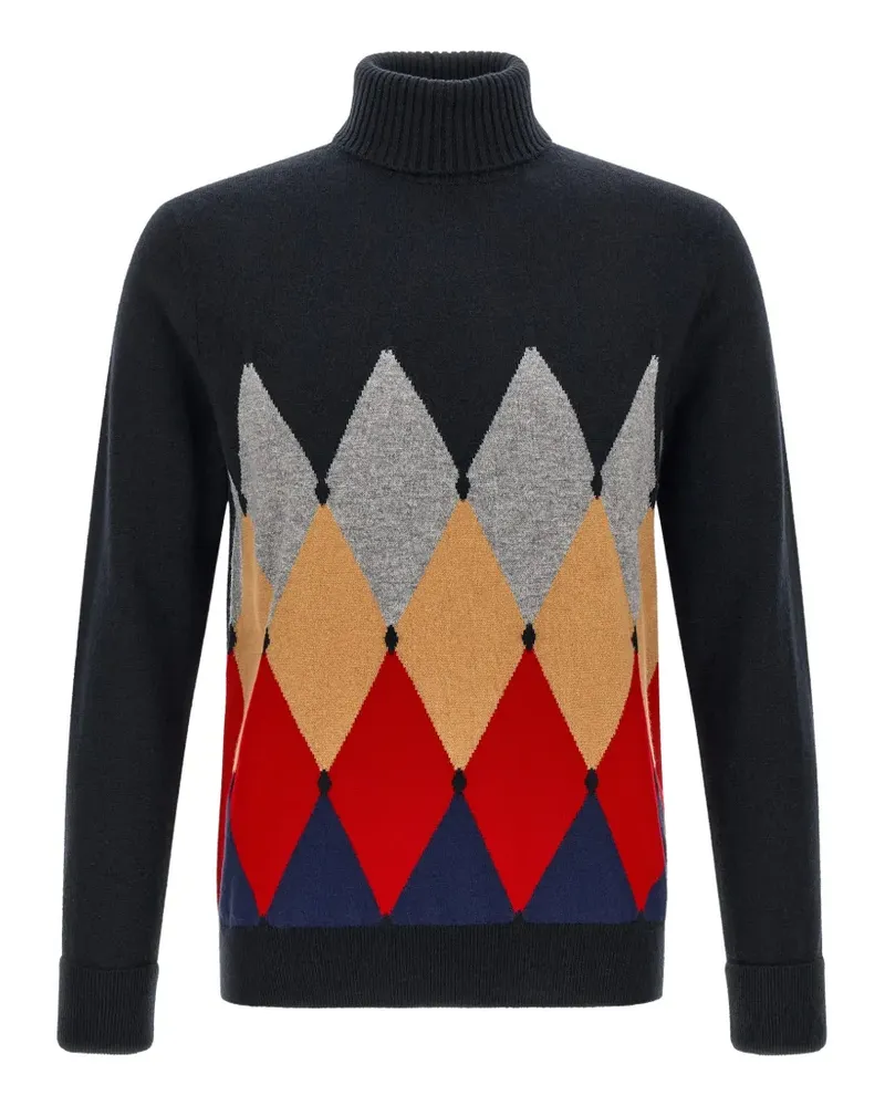 Ballantyne Classic Diamond intarsia sweater - Blau Blau