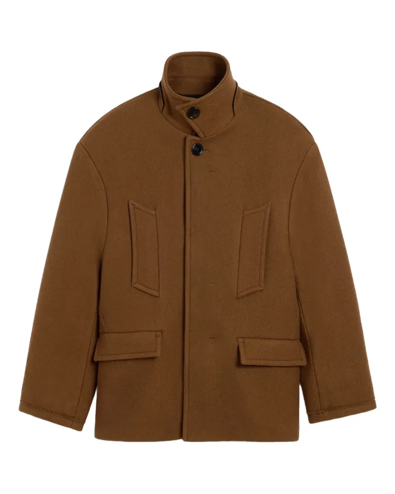 AMI Paris Oversized-Cabanjacke mit Stehkragen - Braun Braun