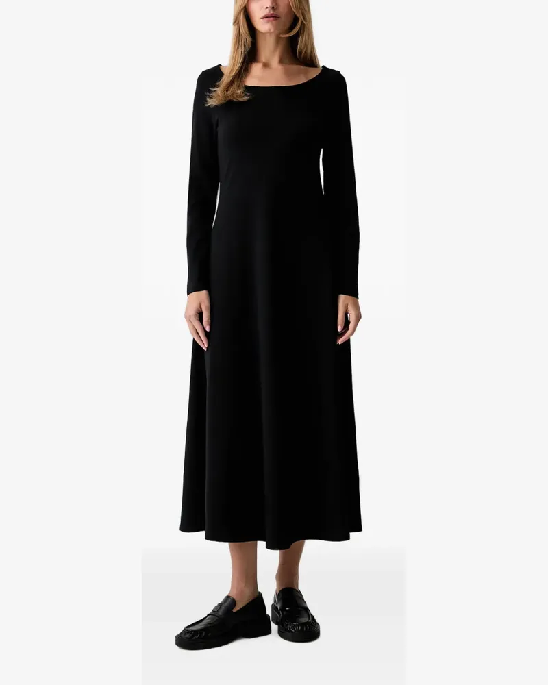 Marc O'Polo Midikleid mit langen Ärmeln - Schwarz Schwarz