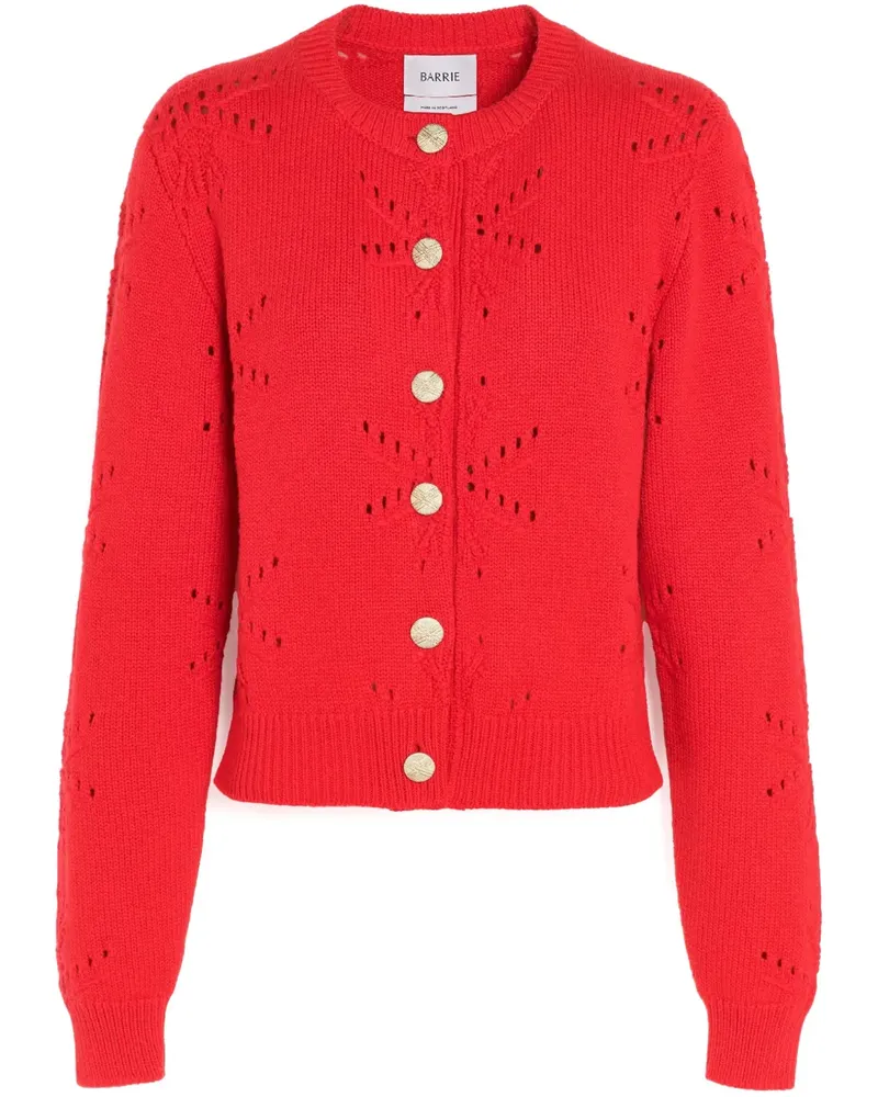 Barrie Cardigan mit Pointelle-Motiv - Rot Rot