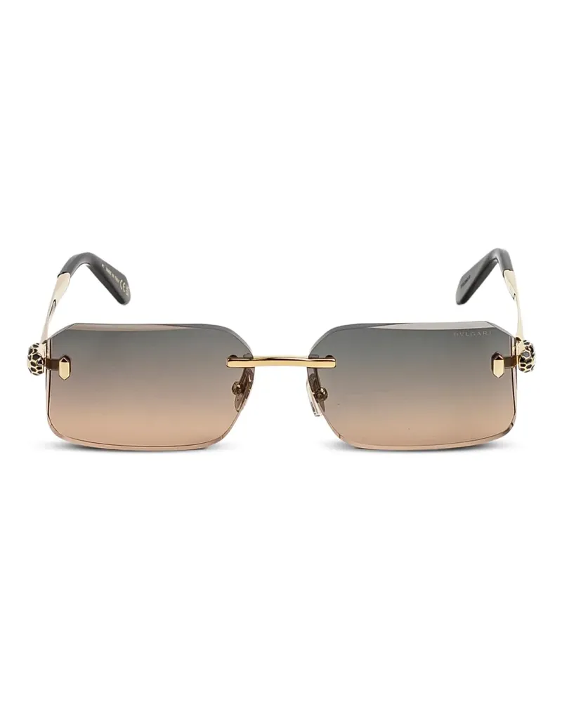 Bulgari Serpenti Sonnenbrille mit eckigem Gestell - Gold Gold