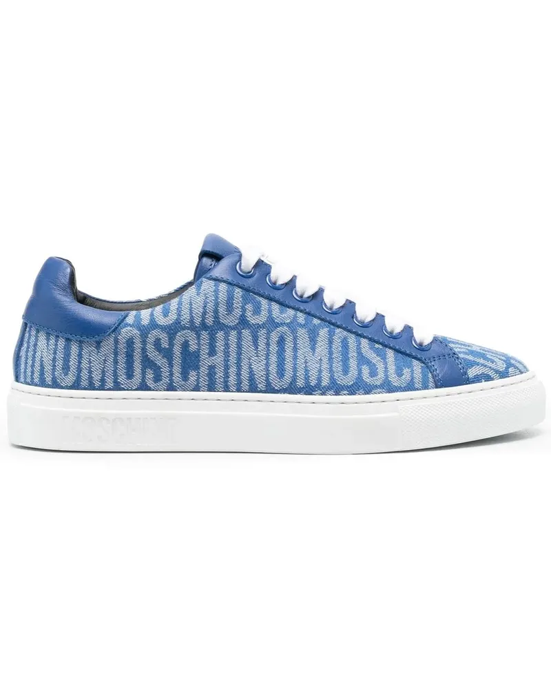 Moschino Sneakers mit Logo-Muster - Blau Blau