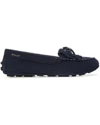 Bally Loafer aus Wildleder mit Quasten Blau