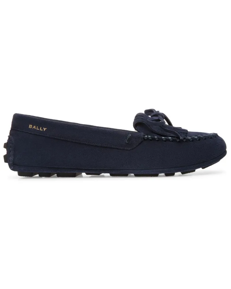 Bally Loafer aus Wildleder mit Quasten - Blau Blau